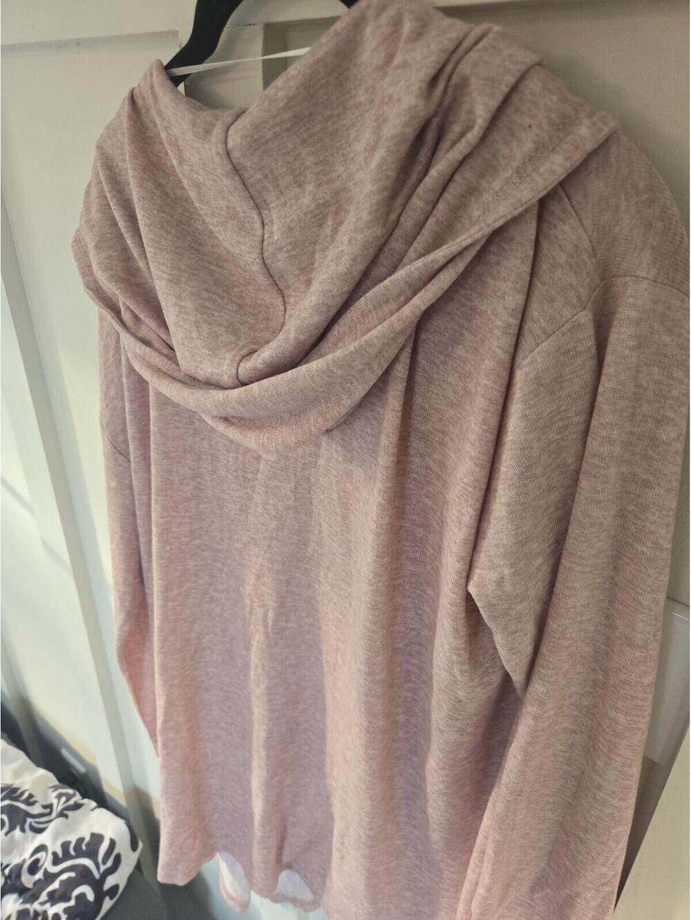 Danskin Women's Mauve Pink Hooded Cardigan Wrap - Size XL - NWT - Picture 4 of 5